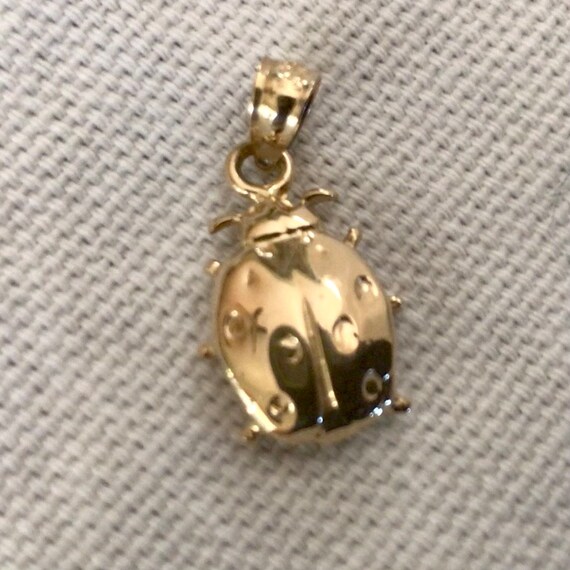 Ladybug Charm 14 Karat Yellow Gold