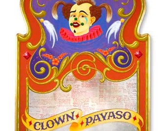 Clown Payaso - Poster - Sign painting, fileteado, clown