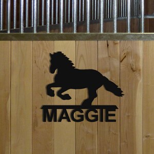 Friesian Horse Stall Sign