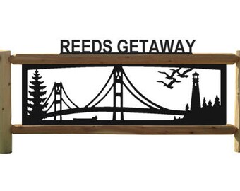 Mackinac Bridge Nautical Sign