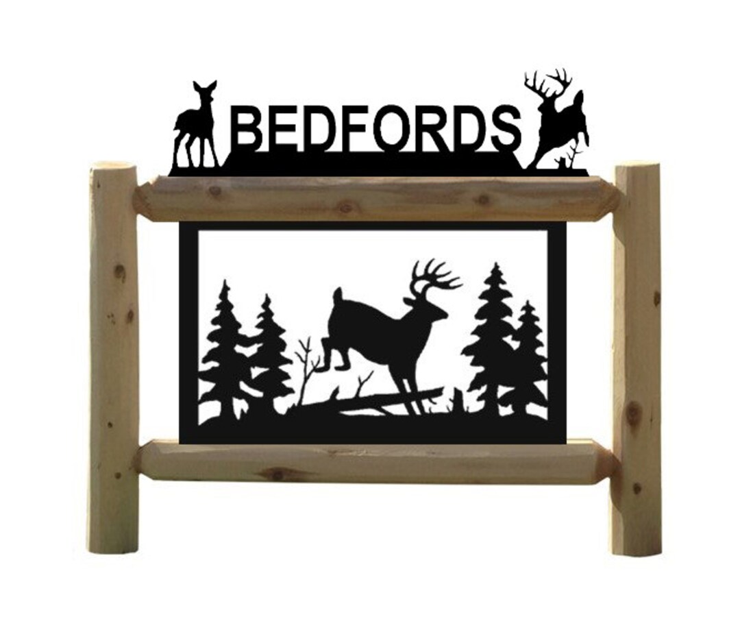 Deer Outdoor Sign Etsy