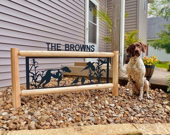 Personalized German Shorthair Quail and Pheasant Hunting Lawn Sign