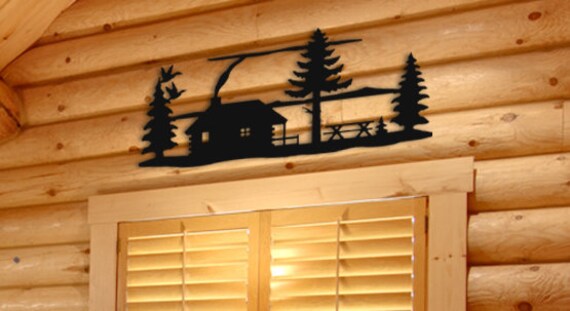 Log Cabin Wall Hanging Etsy