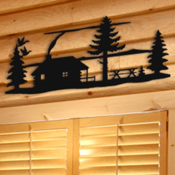 Log Cabin Wall Hanging Etsy