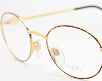 Only One! Stylish Oxford SP 13 Gold and Tortoiseshell Oval glasses
