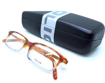 POLICE V1501 Ultra Modern Slim Rectangular Frame In two Tone Effect