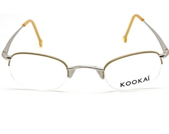 Kookai Lorgnette K072 Half Rim Gold and Silver Finish Vintage Glasses - New & Unworn