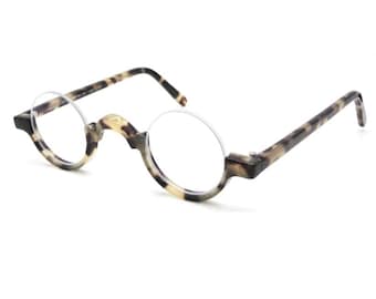 Half Rim Hand Made Reading Glasses By Schnuchel 3604 Tortoiseshell Effect Spectacles 34mm Eye Size B824