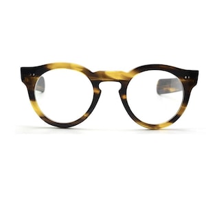 Vintage Style Panto Eyewear SWING By Beuren Thick Rimmed Acetate Glasses In A Dark Turtle Finish