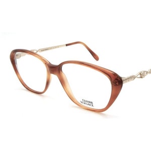 Vintage VERSACE Eyewear V28 1950's Style Classic Light Brown Spectacles In A 55mm Eye Size