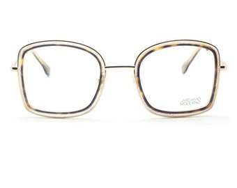 Glasses With The WOW Factor! Archivio Moderno 7009 Large Eye Square Style Glasses In Gold, Tortoiseshell & GLITTER! 52mm Eye Size B406