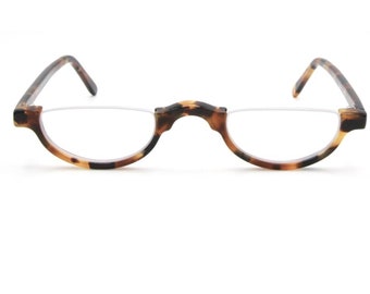 Schnuchel Hand Made Eyewear 313 Half Moon Spectacles In a Tortoiseshell Effect Acetate 44mm Eye Size B810
