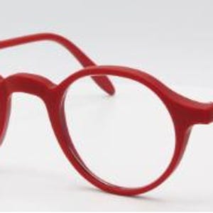 Red Spectacles Small Size Small Panto Shaped Eyglasses Handmade by Schnuchel Model 3575 Acetate ...