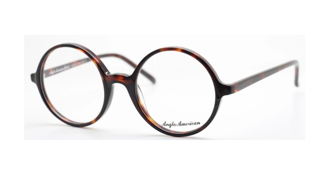 Large Round Anglo American Eyewear 116 Prescription Glasses in Dark