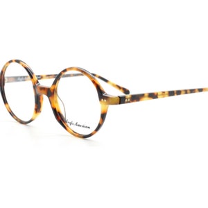 Anglo American 400 Classic Round Tortoiseshell Coloured Acetate Glasses In A Stunning Japanese Havana Finish B28