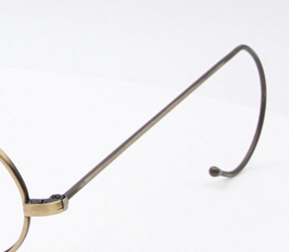 NHS Style Small Antique Gold Oval 1720 'Warwick Bridge' Glasses by Beuren with Straight Arms Or Curlsides Lens Sizes 40-46mm View 5