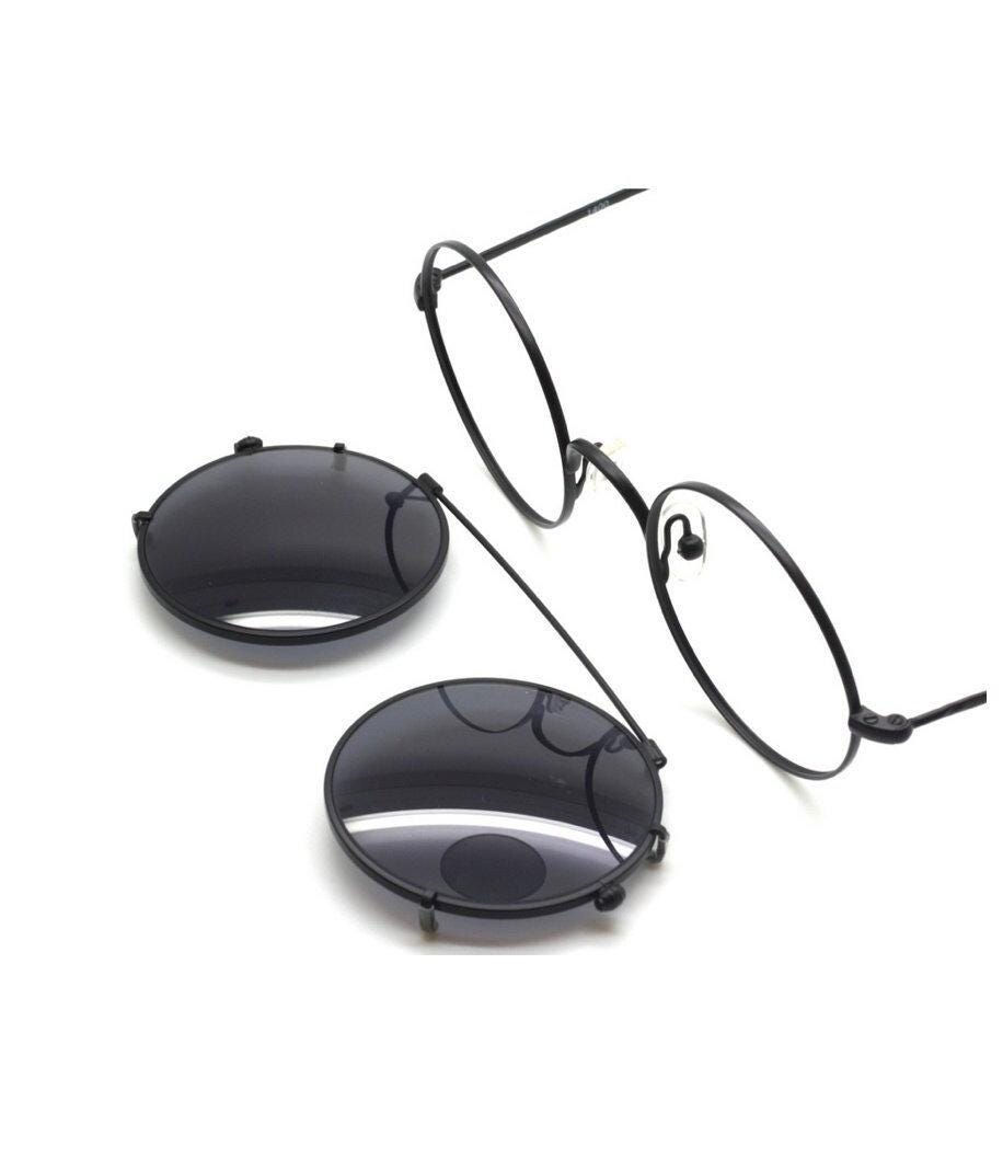 Round Sunglasses Vintage Eyewear Clip On Sunglasses John