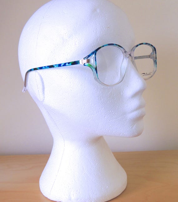 French Large 80's Ladies Clear Acrylic Glasses Fr… - image 5