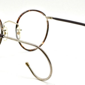 BOIC London Line Beaufort Style Panto Shaped Savile Row Made Glasses With Hooked Earpieces in Chestnut Colour Made in England image 3