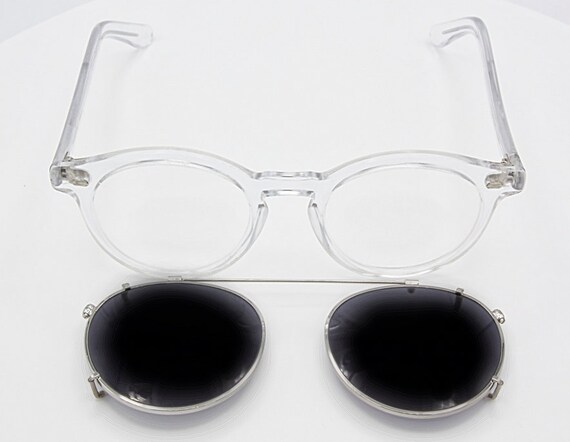 Clear Round Vintage Acrylic Prescription Glasses … - image 6