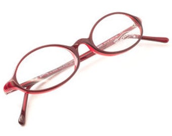 Red WM0098 Classic Style Oval Designer Burgundy Acrylic Frames By Winchester