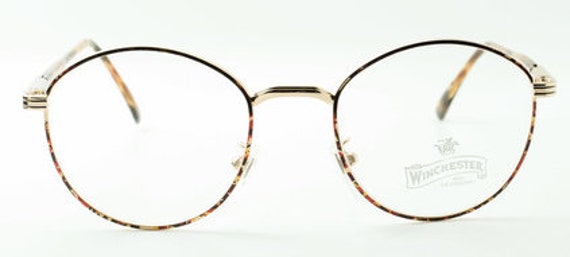 Large Eye Panto Glasses Frames In Gold and Tortoi… - image 3