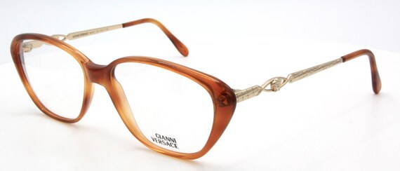 Buy Vintage VERSACE Eyewear V28 1950's Style Classic Light Brown