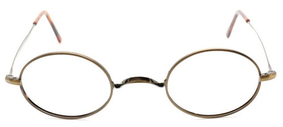 NHS Style Small Antique Gold Oval 1720 'Warwick Bridge' Glasses by Beuren with Straight Arms Or Curlsides Lens Sizes 40-46mm View 2