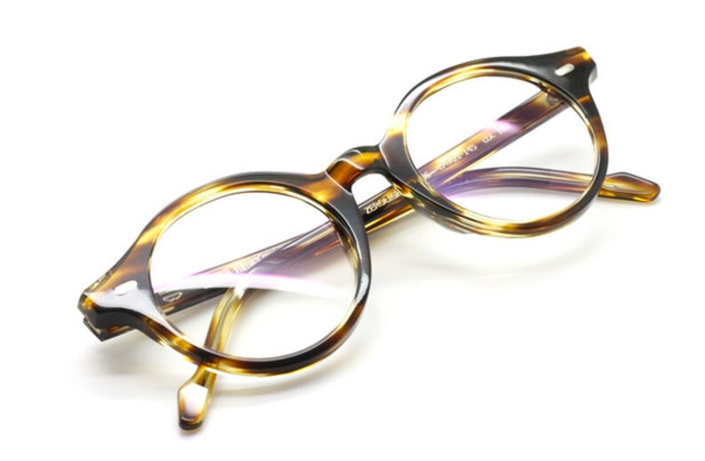Original Vintage Circular Retro Spectacles In A Tortoiseshell Finish Acetate 47mm Model Zerolight
