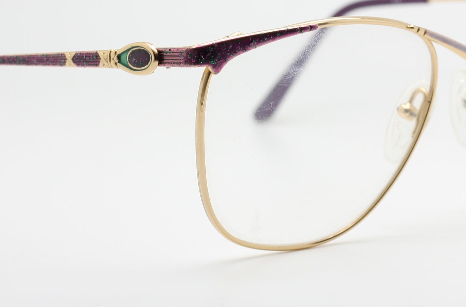 Monture De Lunettes Fabergé FB 072 Argentée Ovale - Neuve Sans étiquette, Dimensions Complètes, Unisexe