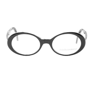 Oval Dolce & Gabbana Eyewear DG 507 B7 Black And White Vintage Glasses 48mm NEW and Unworn
