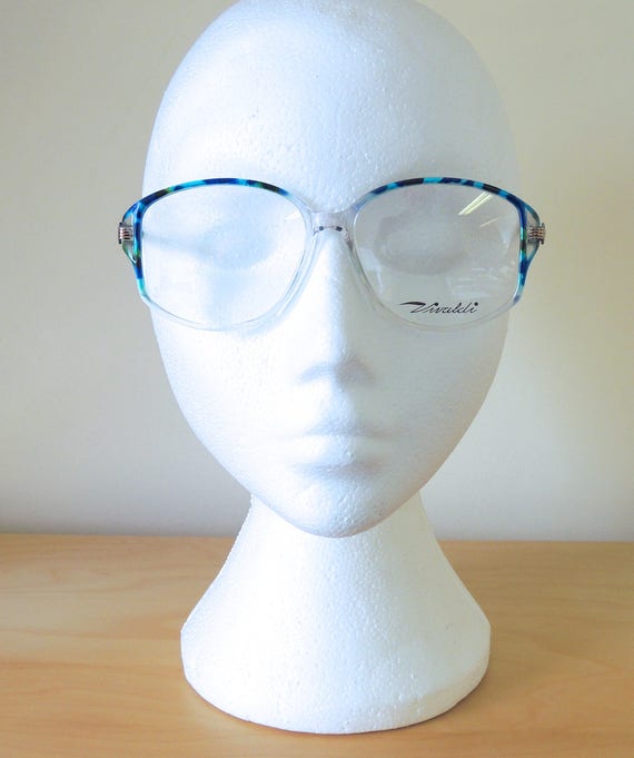 French Large 80's Ladies Clear Acrylic Glasses Fr… - image 3