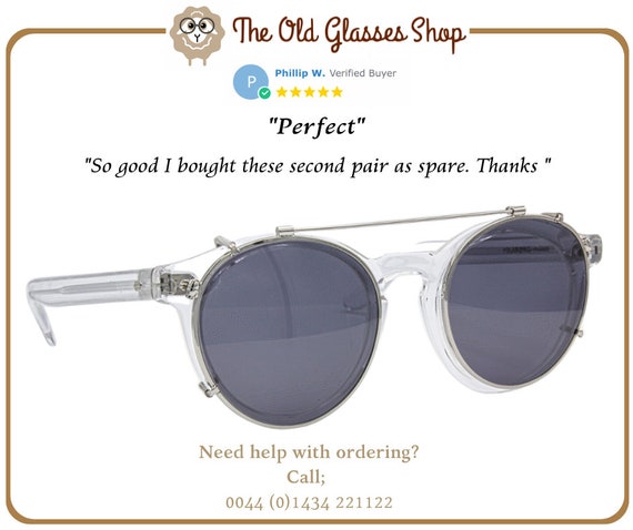 Clear Round Vintage Acrylic Prescription Glasses … - image 3