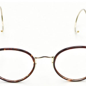 BOIC London Line Beaufort Style Panto Shaped Savile Row Made Glasses With Hooked Earpieces in Chestnut Colour Made in England image 6