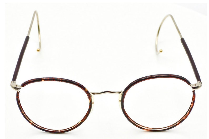 BOIC London Line Beaufort Style Panto Shaped Savile Row Made Glasses With Hooked Earpieces in Chestnut Colour Made in England zdjęcie 6