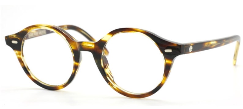 Original Vintage Circular Retro Spectacles In A Tortoiseshell Finish Acetate 47mm Model Zerolight