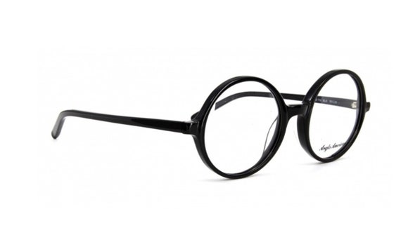 Grandi occhiali rotondi angloamericani 116 occhiali da vista in acetato  nero 50mm e 55mm Eyesize B19 -  Italia