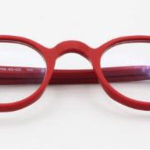 Red Spectacles Small Size Small Panto Shaped Eyglasses Handmade by Schnuchel Model 3575 Acetate ...