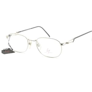 Yohji YAMAMOTO 4113 Glasses Silver Vintage Eyewear With A Rectangular Lens Shape And Detailed Arms - NEW & Unworn