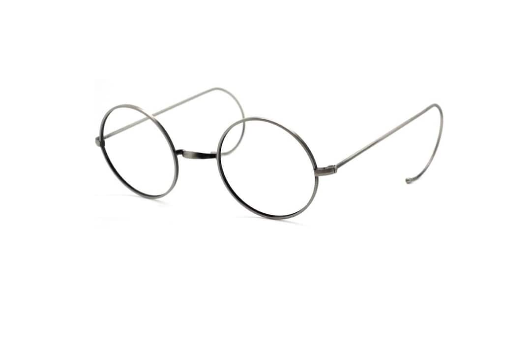 Antique Silver Savile Row Style True Round Eyewear by Beuren Model