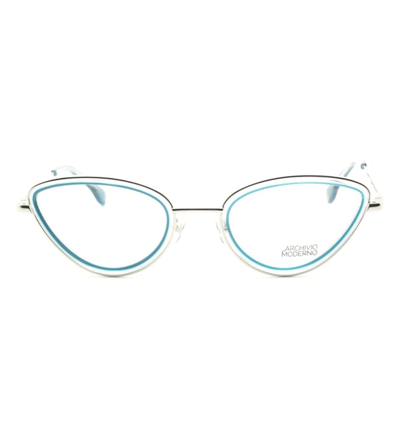 STUNNING Turquoise Archivio Moderno Cat Eye Style Glasses Model 7013 52mm Eye Size B402 image 1