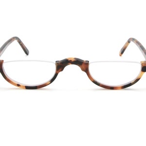 Schnuchel Hand Made Eyewear 313 Half Moon Spectacles In a Tortoiseshell Effect Acetate 44mm Eye Size B810