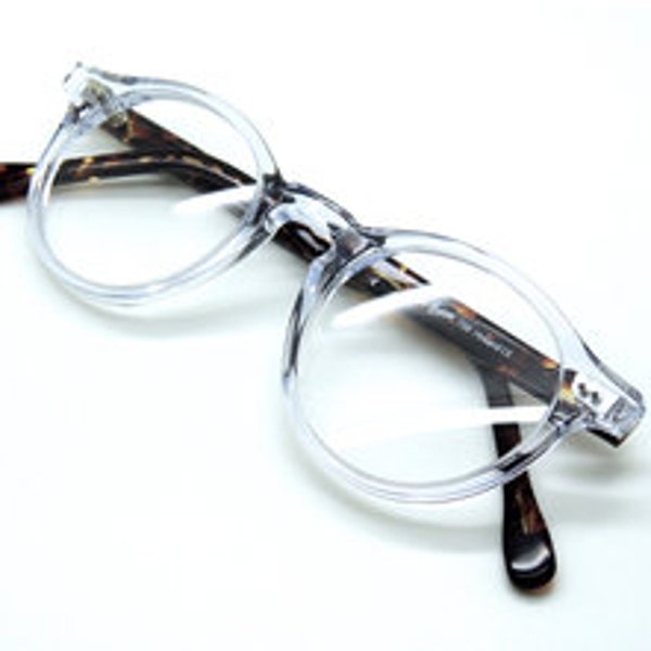 Frame Holland 759 Hand Made Preciosa Clear Acetate Glasses Tortoiseshell Finish Arms (B104)