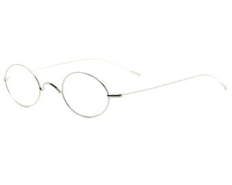 Lightweight Oval Glasses By Beuren Model 71005 With Saddle Bridge 40mm In Silver Or Gold