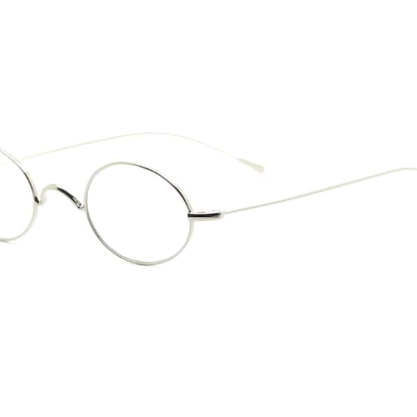 Lightweight Oval Glasses By Beuren Model 71005 With Saddle Bridge 40mm In Silver Or Gold