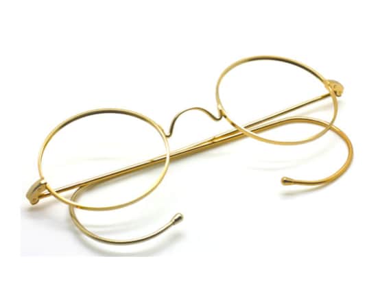 John Lennon Style Round Glasses True Round Gold Wi