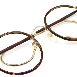 BOIC London Line Beaufort Style Panto Shaped Savile Row Made Glasses With Hooked Earpieces in Chestnut Colour Made in England zdjęcie 5