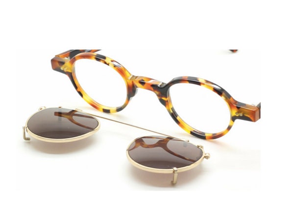 small round tortoiseshell glasses