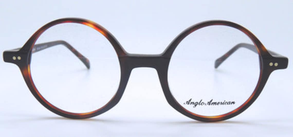 Anglo American Eyewear 400 TO Classic Round Dark Tortoiseshell Etsy