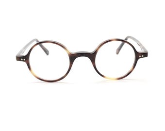 Occhiali da vista rotondi in acetato di Beuren con finitura tartaruga, taglia B79, 36-42 mm